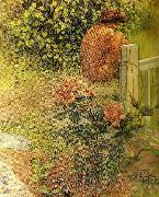 Carl Larsson ros och rygg-en flickrygg och en ros Germany oil painting artist